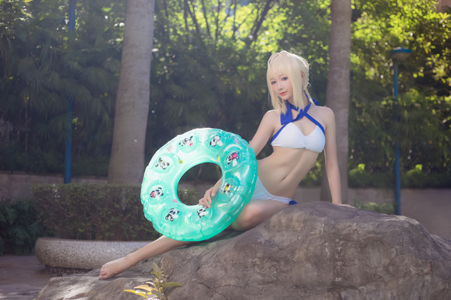 [cosplay]fate泳装cos[二次元cos]