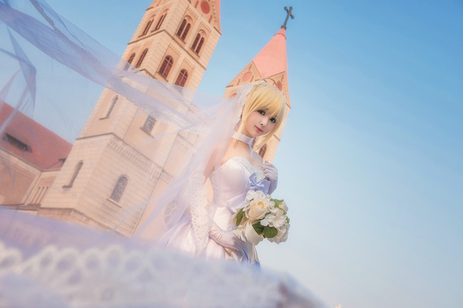 [cosplay]阿尔托利亚 白婚纱[二次元cos]