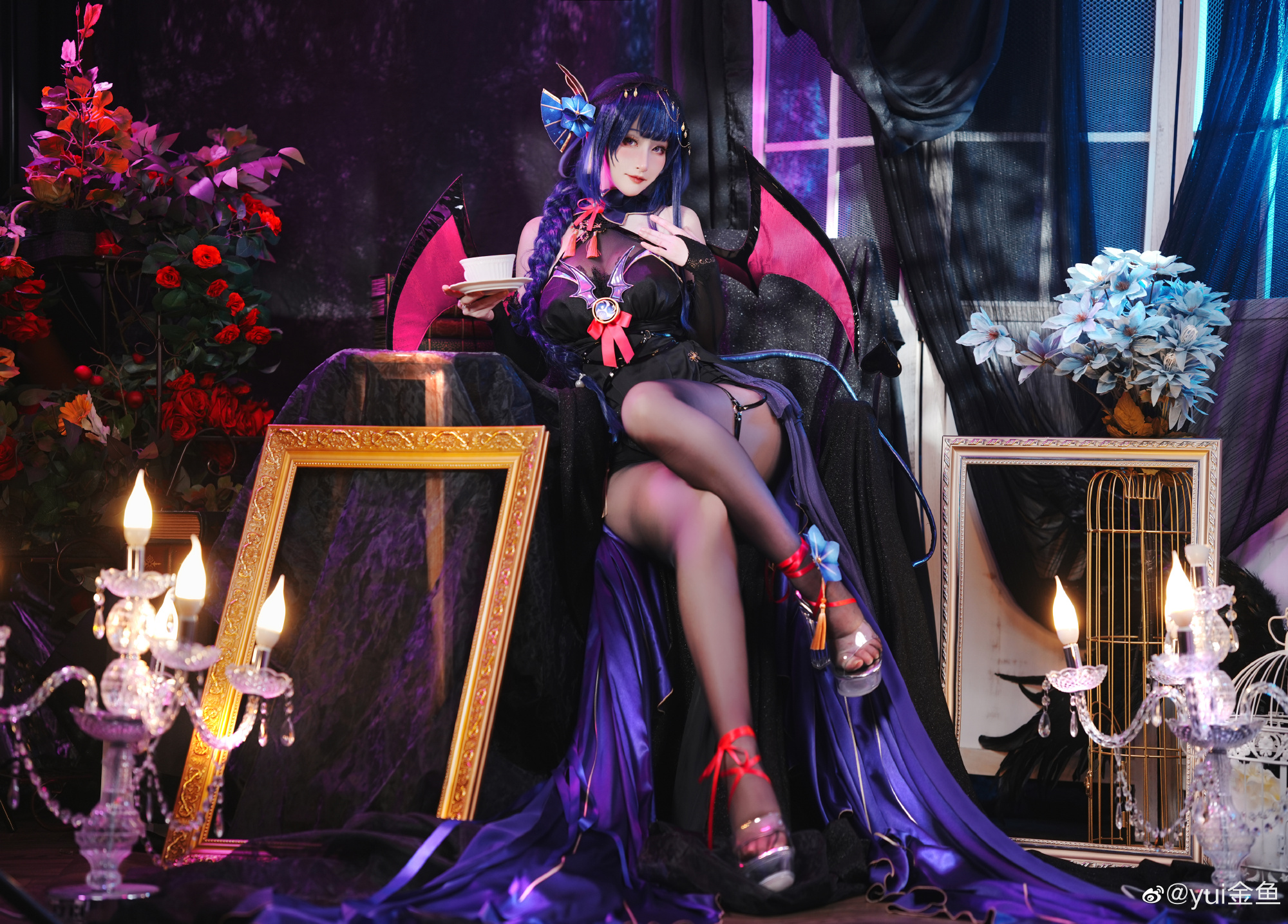 《原神》雷电将军魅魔版cosplay欣赏@yui金鱼