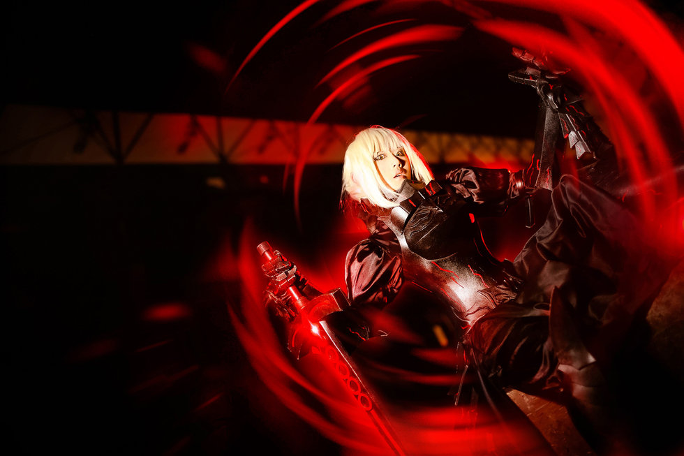 [cosplay]《命运之夜》黑Saber与间桐樱[二次元cos]