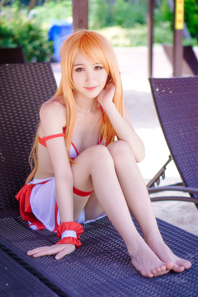 [cosplay]亚丝娜水着[二次元cos]
