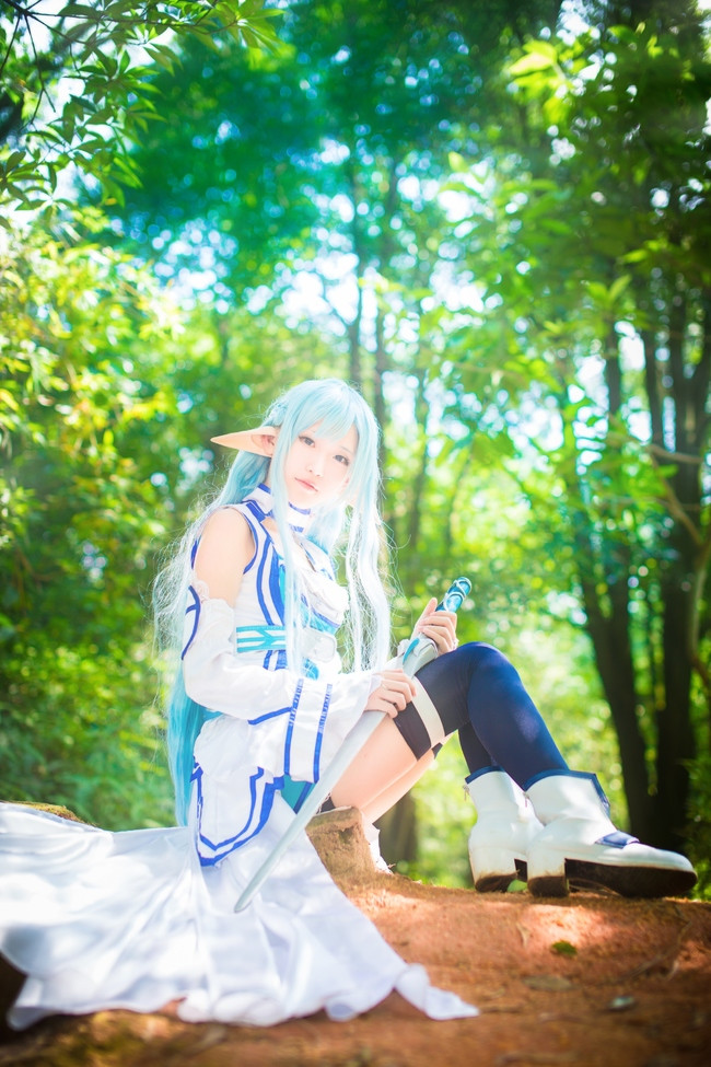 [cosplay]==我会一直陪伴着你，战斗下去==刀剑神域ALO 亚丝娜水精灵Ver[二次元cos]