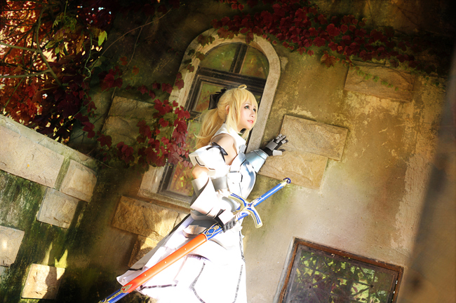 [cosplay]纯白骑士saber Lily[二次元cos]
