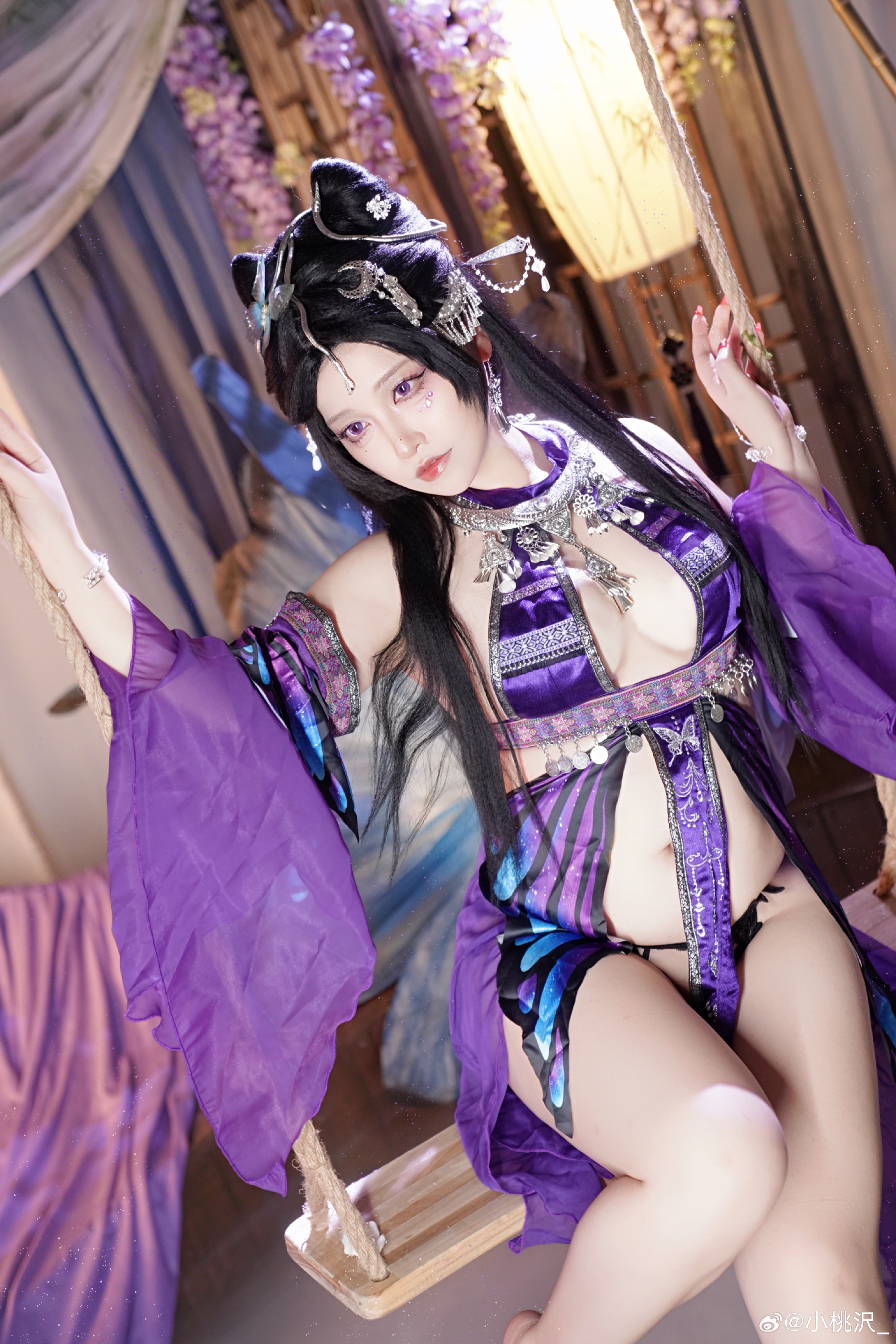 苗疆少女 一只很有韵味的紫色小蝴蝶罢了@小桃沢_